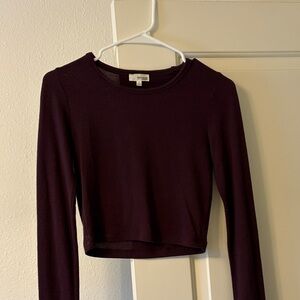 Wilfred free Deep Purple Long Sleeve cropped top